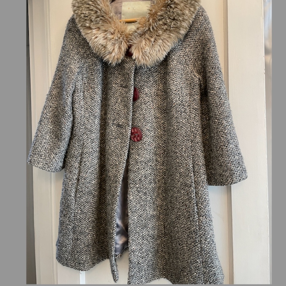 Beth Bowley Wool Mohair Tweed Swing Coat